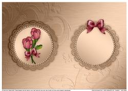 Roses and Metallic Lace Matching Insert A5 Portrait