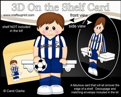 3D On the Shelf Card Kit - Little Footballer Judson plays for Brighton