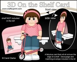 3D On the Shelf Card Kit - Shay has a Toy Scooter