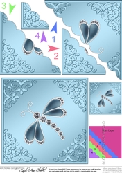 Diamante Dragonfly Scallop Topper