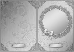 A5 Metallic Lace and Bow Card Fronts Kit