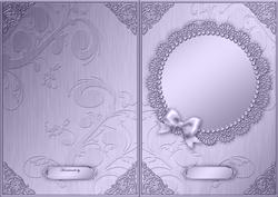 A5 Metallic Lace and Bow Card Fronts Kit
