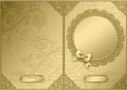 A5 Metallic Lace and Bow Card Fronts Kit