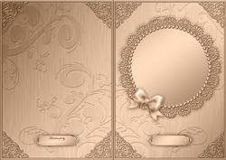 A5 Metallic Lace and Bow Card Fronts Kit