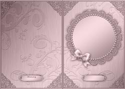 A5 Metallic Lace and Bow Card Fronts Kit