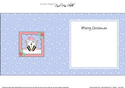 Christmas OOps Snowball Sam is Skiing insert square landscape