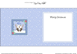 Christmas OOps Snowball Sam is Skiing insert square landscape