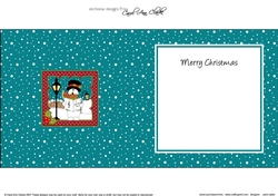 Christmas Snowman Rio is Carol Singing insert square landscape