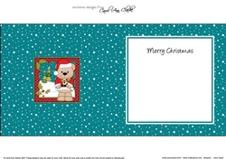 Christmas Livvy Bear has the Mistletoe insert square landscape
