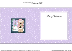 Christmas Livvy Bear has the Mistletoe insert square landscape