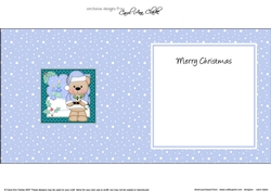 Christmas Livvy Bear has the Mistletoe insert square landscape