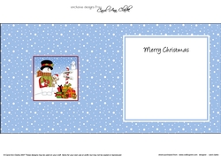 Christmas Snowman Roi is at the North Pole insert square landscape