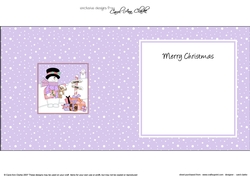 Christmas Snowman Oli & Pip Penguin are at the North Pole Wavy Corner side stacker Topper