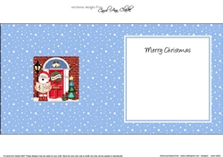Santa at the Christmas Door matching insert square landscape