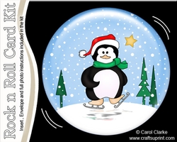 Little Christmas Skating Penguin - Snowglobe Rock n Roll Kit