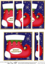 Merry Christmas Stocking Side Stacker Topper