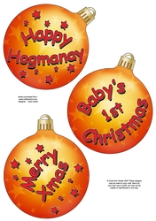 3D Christmas Bauble Decoupage Sheet