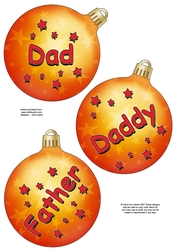 3D Christmas Bauble Decoupage Sheet