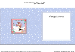 Christmas Rudolph goes Skiing insert square landscape