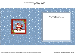 Christmas Rudolph goes Skiing insert square landscape