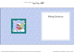 Christmas Bobbin Robin has a Christmas Tree insert square landscape