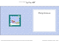 Christmas Bobbin Robin has a Christmas Tree insert square landscape