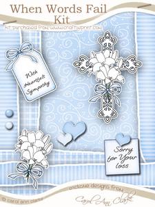 When Words Fail Kit Soft Blue Step by Step 3D Decoupage
