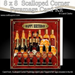 8 x 8 Birthday At the Pub Scalloped Corner Kit