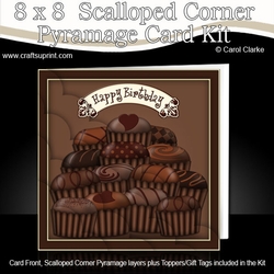 8 x 8 Birthday Lots of Chocs Scalloped Corner Kit