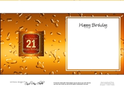21st Birthday Son Beer Label square landscape insert