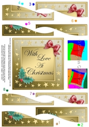 Elegant Christmas Quick Card with Wavy Spiral Side Stacker