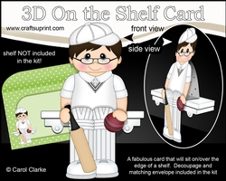 3D On the Shelf Card Kit - Little Cricketer August