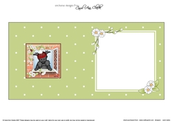 Square landscape insert - Through the Window - Cute Little Scottie Dog