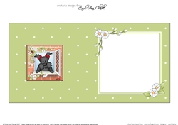 Square landscape insert - Through the Window - Cute Little Scottie Dog