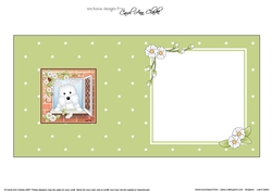 Square landscape insert - Through the Window - Cute Little Westie Dog