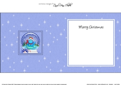 Christmas Freddy Frog wants a Festive Kiss Snowglobe square landscape insert