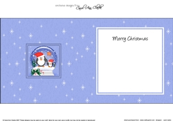 Christmas Litle Penguins Snowglobe square landscape insert