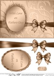 A5 Elegant Metallic Greeting Quick Card with 3D Decoupage