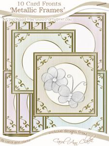 Square 'gold Metallic Frame' Card Fronts Kit