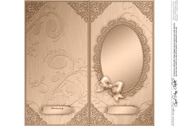 Dl Metallic Lace and Bow Card Front