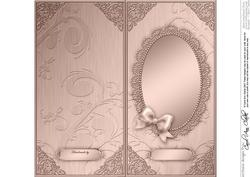 Dl Metallic Lace and Bow Card Front