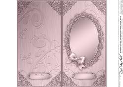 Dl Metallic Lace and Bow Card Front