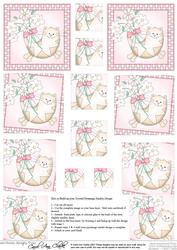 Cute Cat Twisted Pyramage Sheet