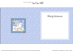 Christmas Snowball Sam is Sledging insert square landscape