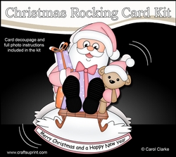 3D Shaped Rocking Christmas Card Mini Kit - Santa is Delivering the Presents on his Sledge