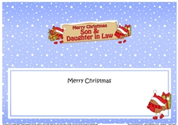 large DL Merry Christmas SON & DAUGHTER IN LAW with Robins insert