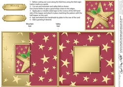 Christmas Stars No-Hole Fold Back Card