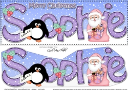 Large DL Merry Christmas SOPHIE 3D decoupage 