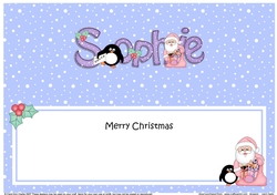 Large DL Merry Christmas SOPHIE insert