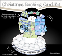 3D Shaped Rocking Christmas Card Mini Kit - Snowman Rio has lots of Presents